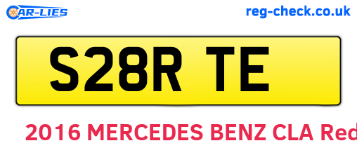 S28RTE are the vehicle registration plates.