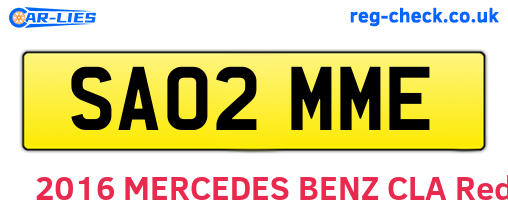 SA02MME are the vehicle registration plates.