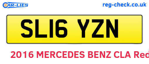 SL16YZN are the vehicle registration plates.
