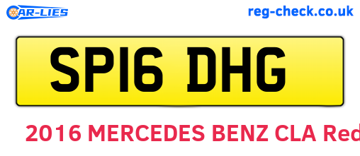 SP16DHG are the vehicle registration plates.