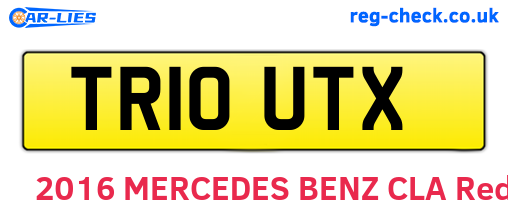 TR10UTX are the vehicle registration plates.