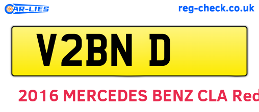 V2BND are the vehicle registration plates.