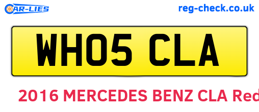 WH05CLA are the vehicle registration plates.