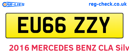 EU66ZZY are the vehicle registration plates.