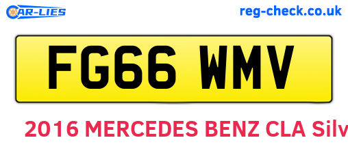 FG66WMV are the vehicle registration plates.