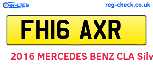 FH16AXR are the vehicle registration plates.