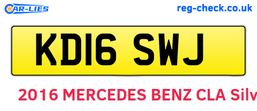 KD16SWJ are the vehicle registration plates.