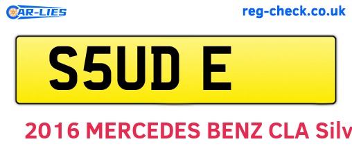 S5UDE are the vehicle registration plates.