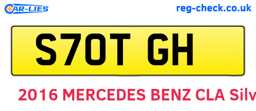 S70TGH are the vehicle registration plates.