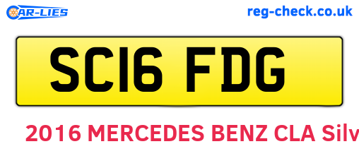 SC16FDG are the vehicle registration plates.