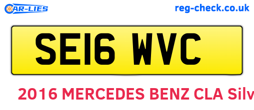 SE16WVC are the vehicle registration plates.
