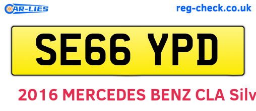 SE66YPD are the vehicle registration plates.