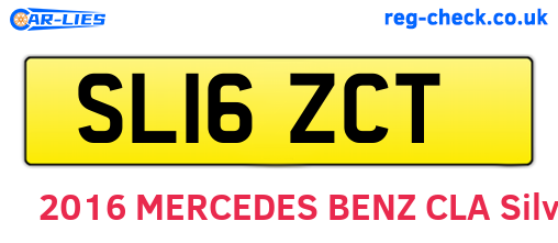 SL16ZCT are the vehicle registration plates.