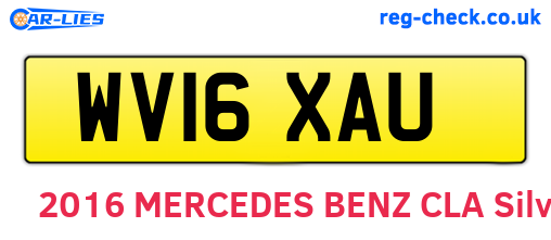 WV16XAU are the vehicle registration plates.