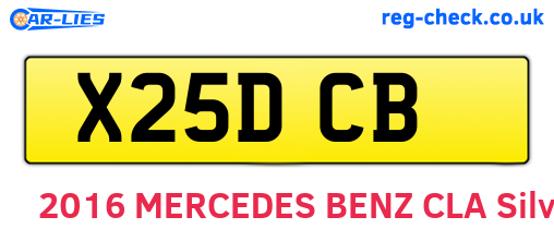 X25DCB are the vehicle registration plates.