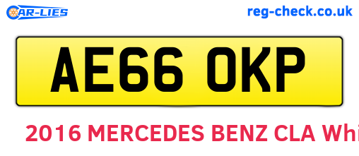 AE66OKP are the vehicle registration plates.