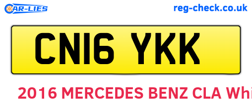 CN16YKK are the vehicle registration plates.
