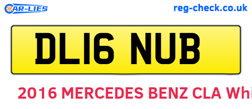 DL16NUB are the vehicle registration plates.