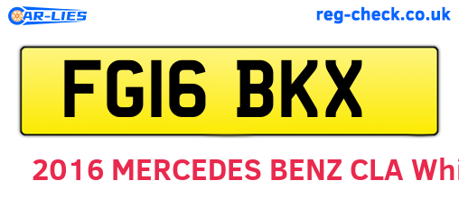 FG16BKX are the vehicle registration plates.