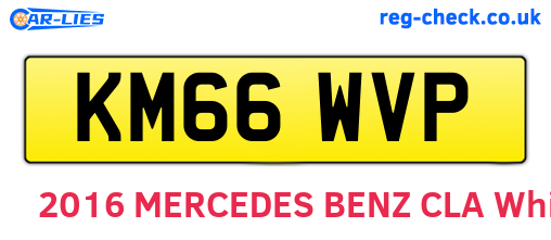 KM66WVP are the vehicle registration plates.
