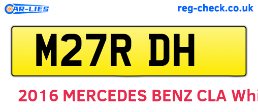 M27RDH are the vehicle registration plates.