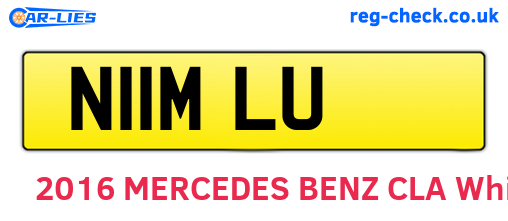N11MLU are the vehicle registration plates.