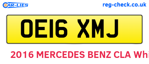 OE16XMJ are the vehicle registration plates.