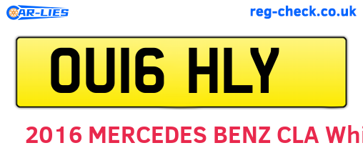 OU16HLY are the vehicle registration plates.