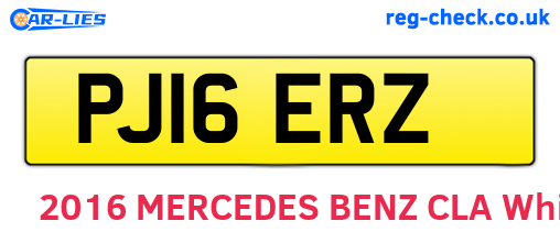 PJ16ERZ are the vehicle registration plates.