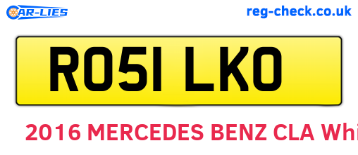 RO51LKO are the vehicle registration plates.