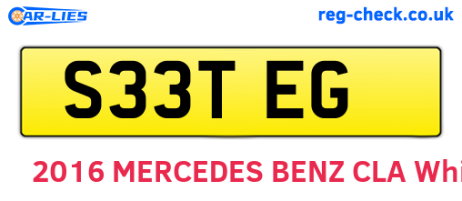 S33TEG are the vehicle registration plates.
