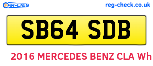 SB64SDB are the vehicle registration plates.
