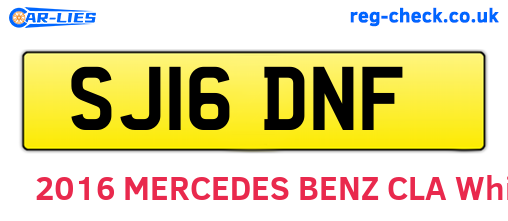SJ16DNF are the vehicle registration plates.