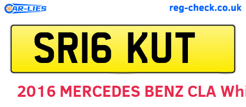 SR16KUT are the vehicle registration plates.