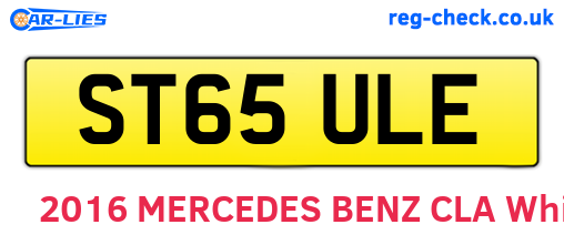 ST65ULE are the vehicle registration plates.