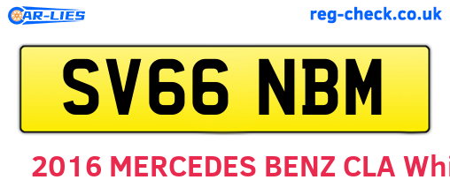 SV66NBM are the vehicle registration plates.