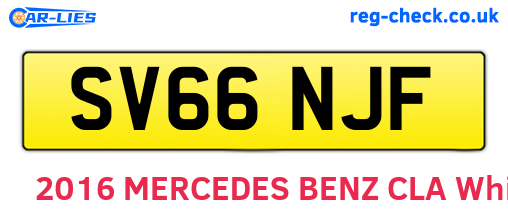 SV66NJF are the vehicle registration plates.