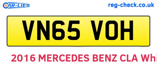 VN65VOH are the vehicle registration plates.