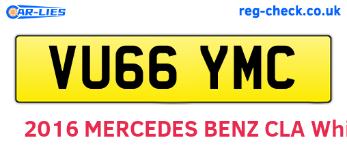 VU66YMC are the vehicle registration plates.