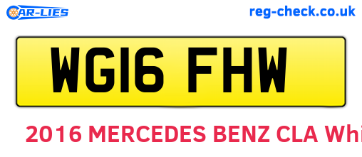 WG16FHW are the vehicle registration plates.