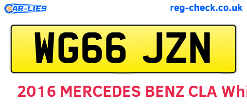 WG66JZN are the vehicle registration plates.