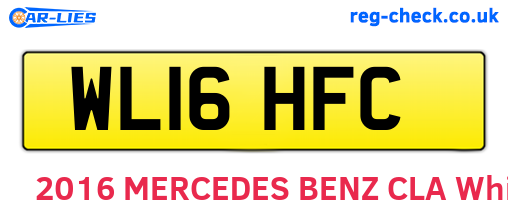 WL16HFC are the vehicle registration plates.