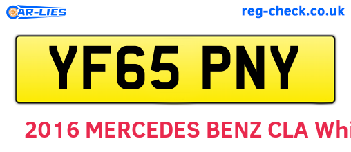 YF65PNY are the vehicle registration plates.