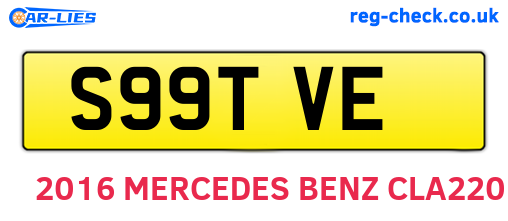 S99TVE are the vehicle registration plates.