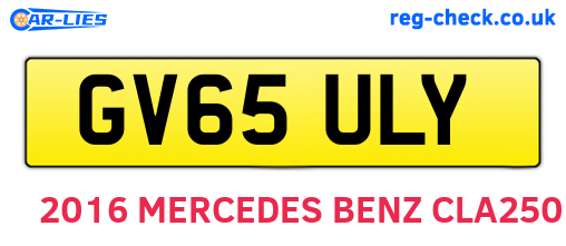 GV65ULY are the vehicle registration plates.