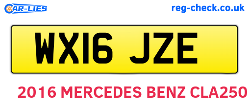 WX16JZE are the vehicle registration plates.