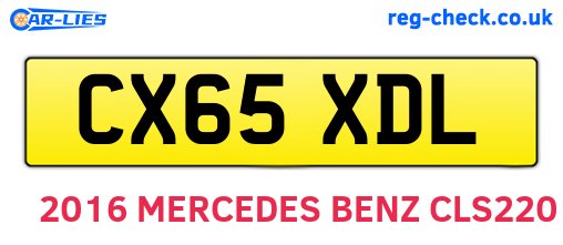 CX65XDL are the vehicle registration plates.