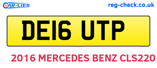 DE16UTP are the vehicle registration plates.