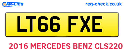LT66FXE are the vehicle registration plates.