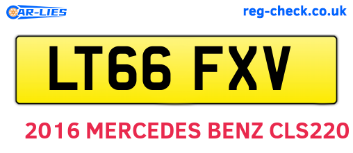 LT66FXV are the vehicle registration plates.